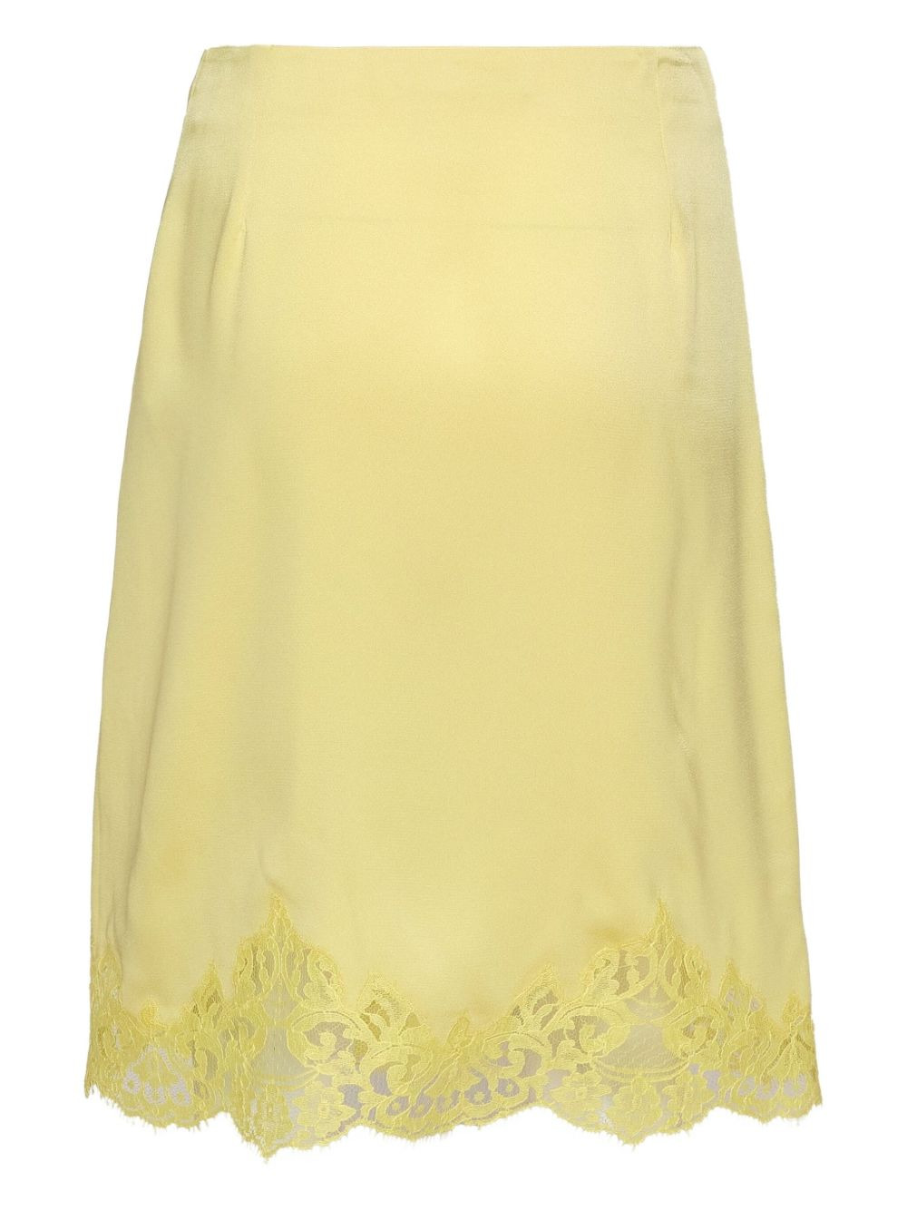 lace-trimmed short skirt - 2