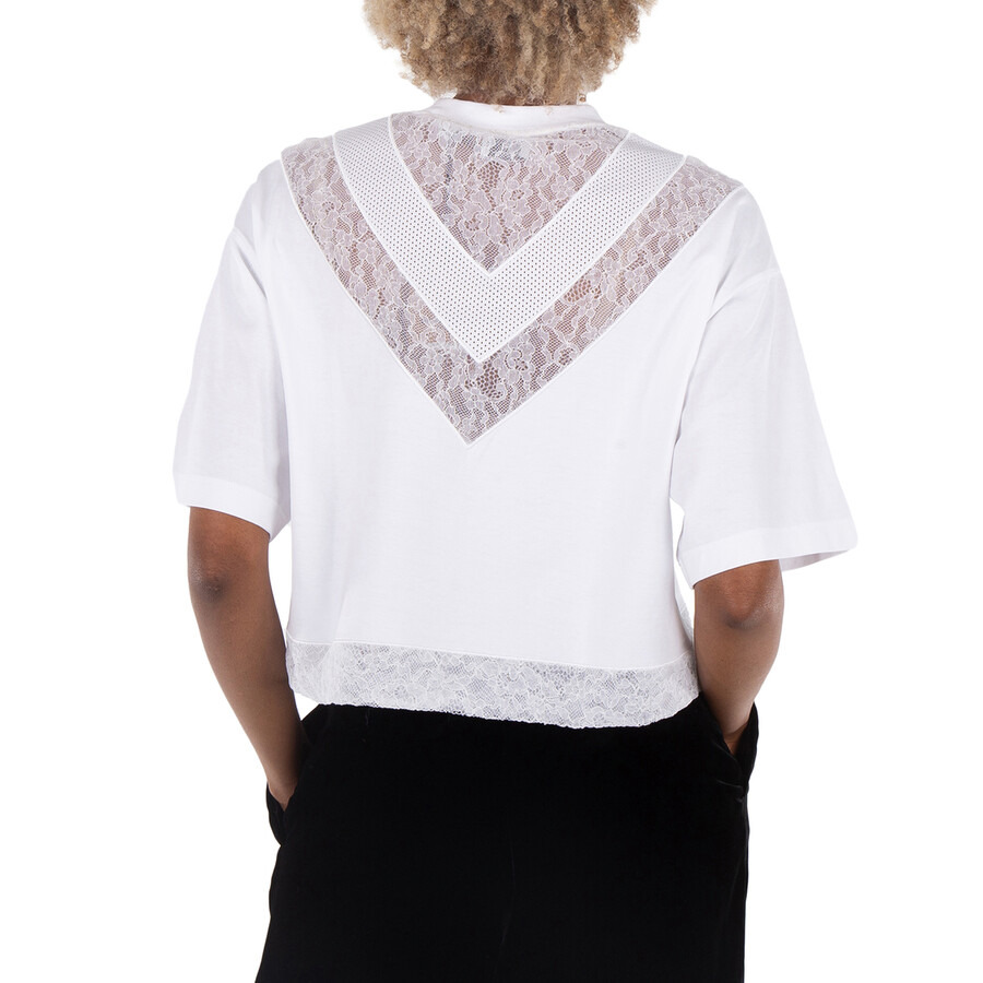 Burberry Lace V Paneled Boxy T-Shirt - 3
