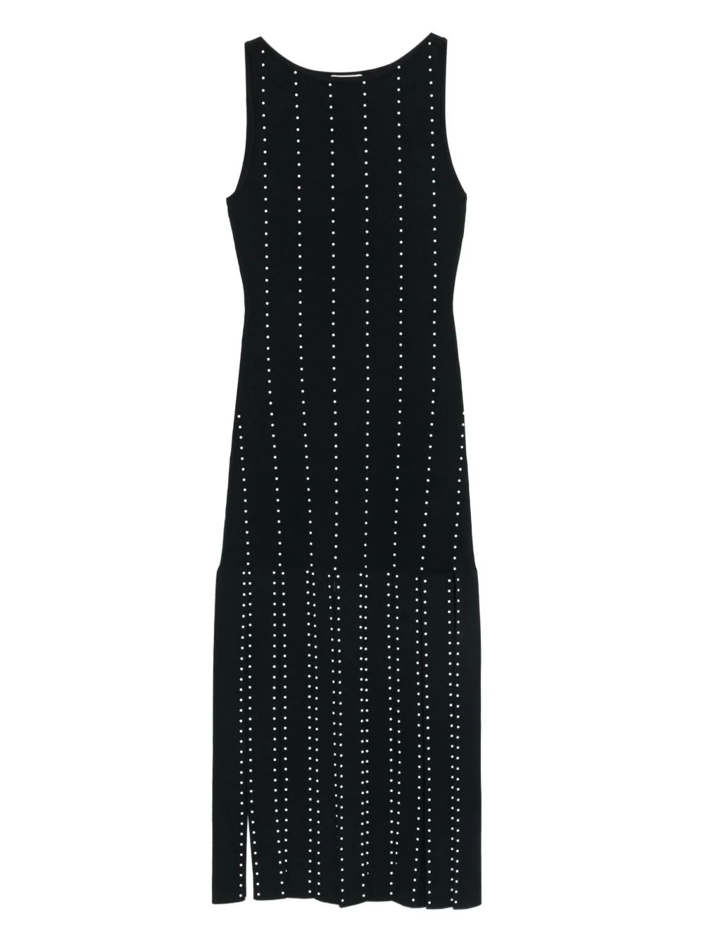 pearl-embellished sleeveless dress - 1