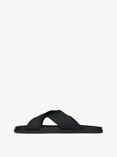 Givenchy G PLAGE SANDALS WITH CROSSED STRAPS IN WEBBING outlook