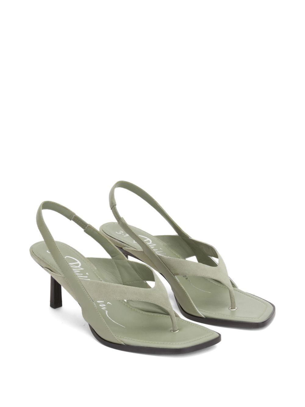 60mm slingback square-toe sandals - 2