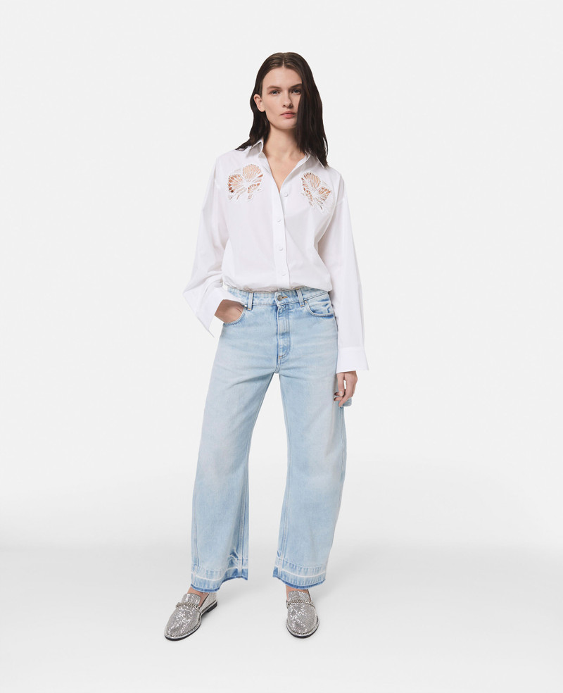 Floral Comely Panel Oxford Shirt 1