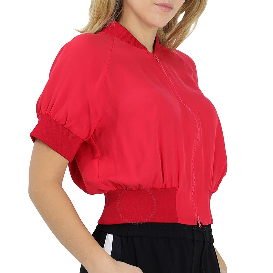 Armani Ladies Blouson Red Zip Jacket - 2
