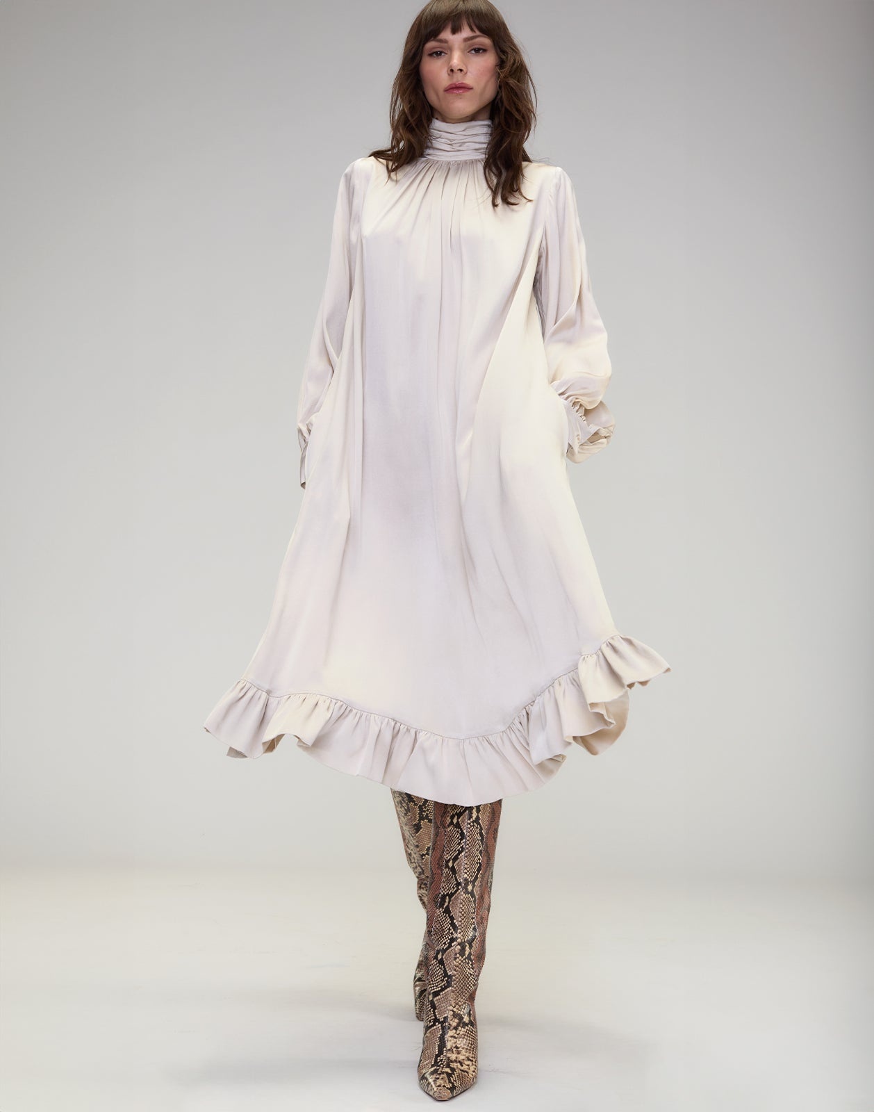 Monroe Silk Charmeuse Dress - 4