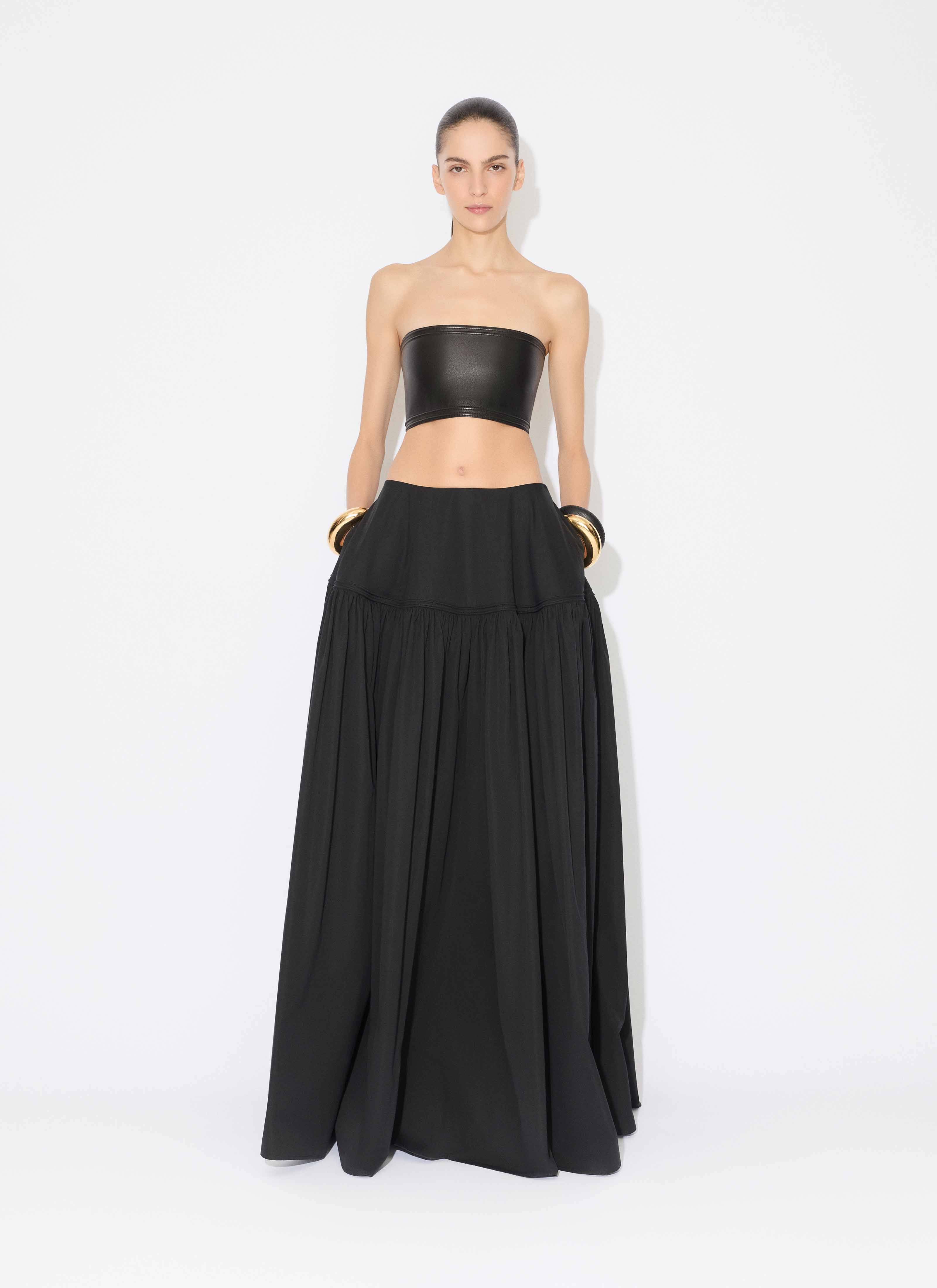 スカート ALAIA FULL VOLUME SKIRT IN COTTON POPLIN ALAÏA BLACK COTTON POPLIN FULL SKIRT |ALAÏA US