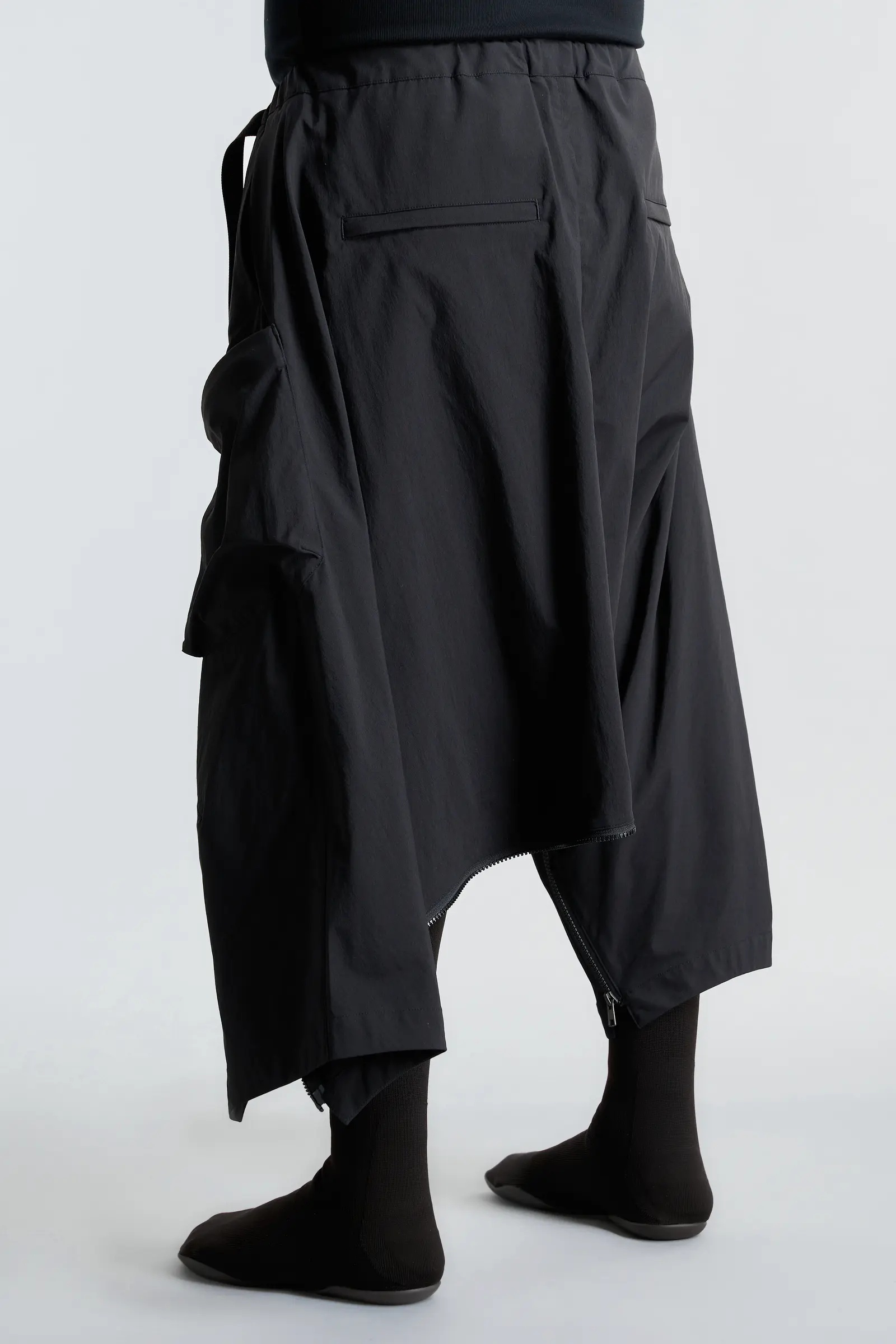 SK30-M Nylon Stretch Convert Cargo Skirt Black - 12
