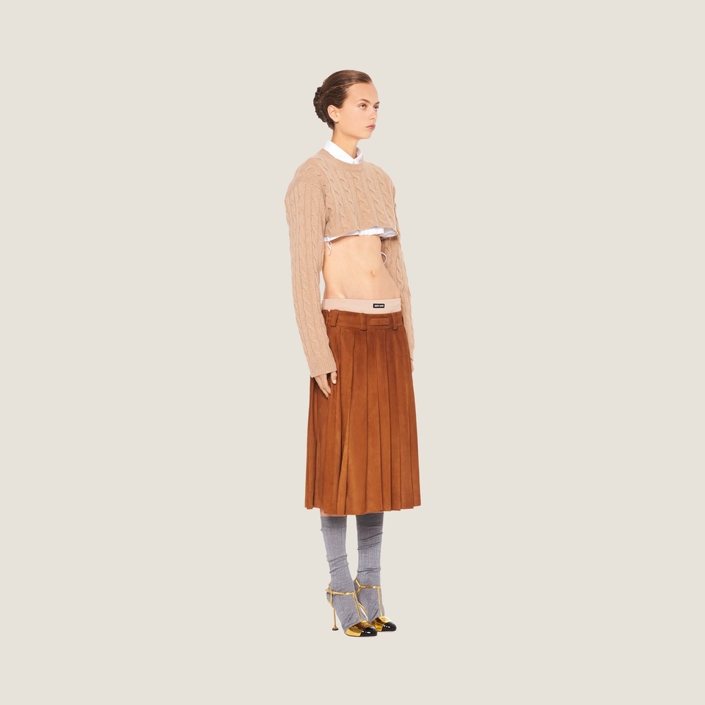 Cropped cashmere sweater - 4