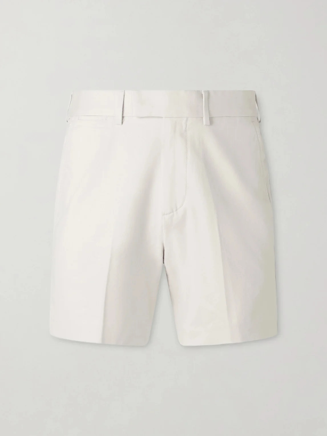 Straight-Leg Brushed Cotton-Drill Shorts - 1