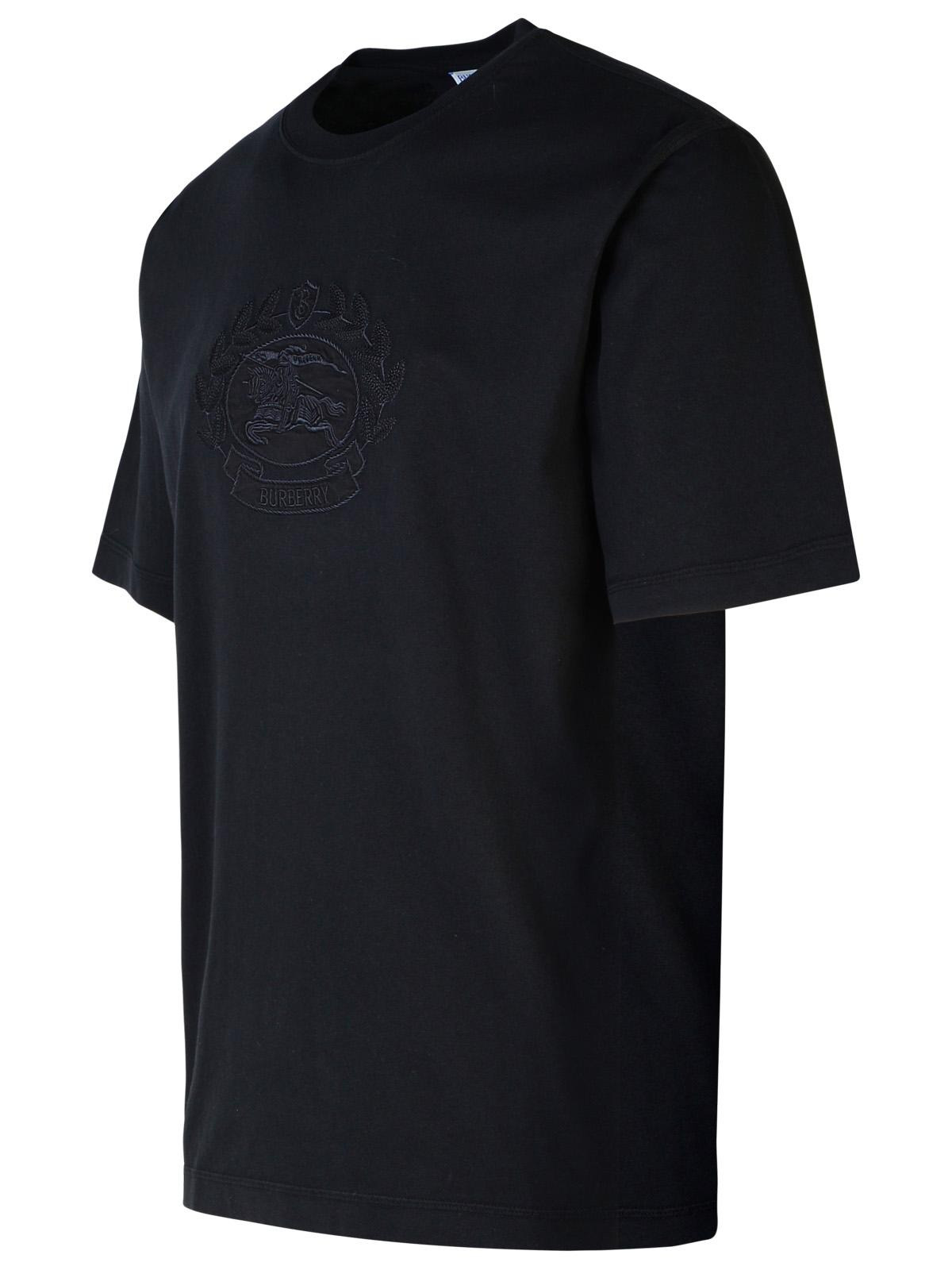 Burberry Black Cotton T-Shirt Man - 2