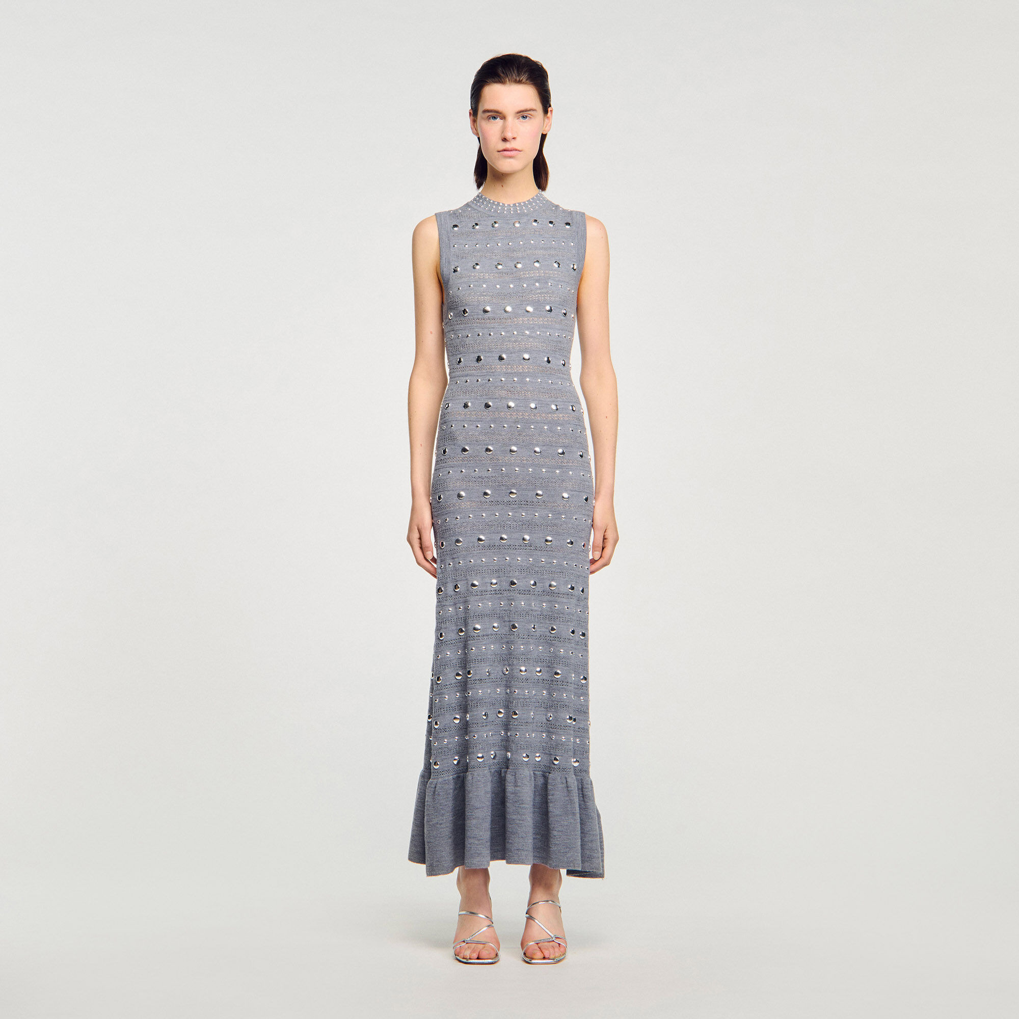 KNIT MAXI DRESS WITH STUDS - 2