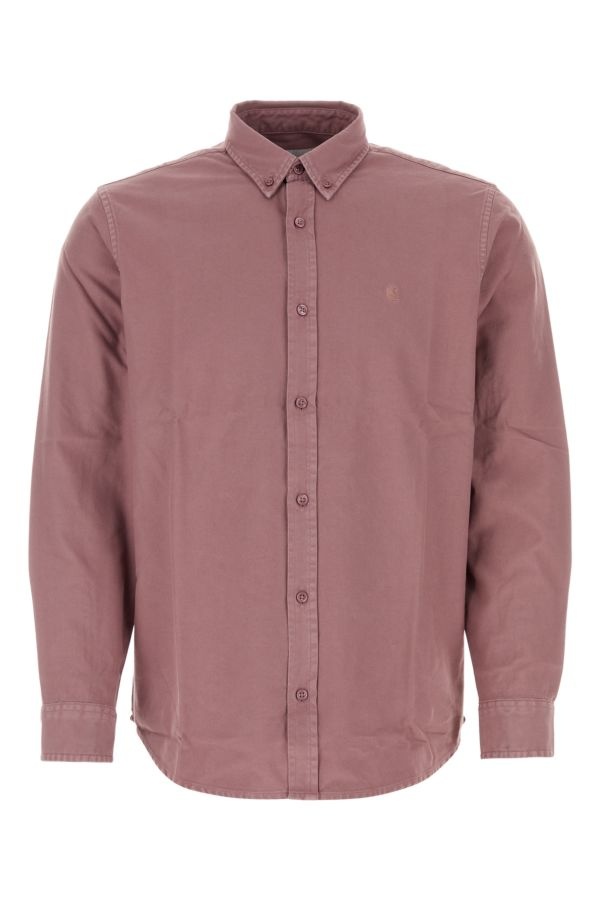 Antiqued pink cotton L/S Bolton Shirt - 1