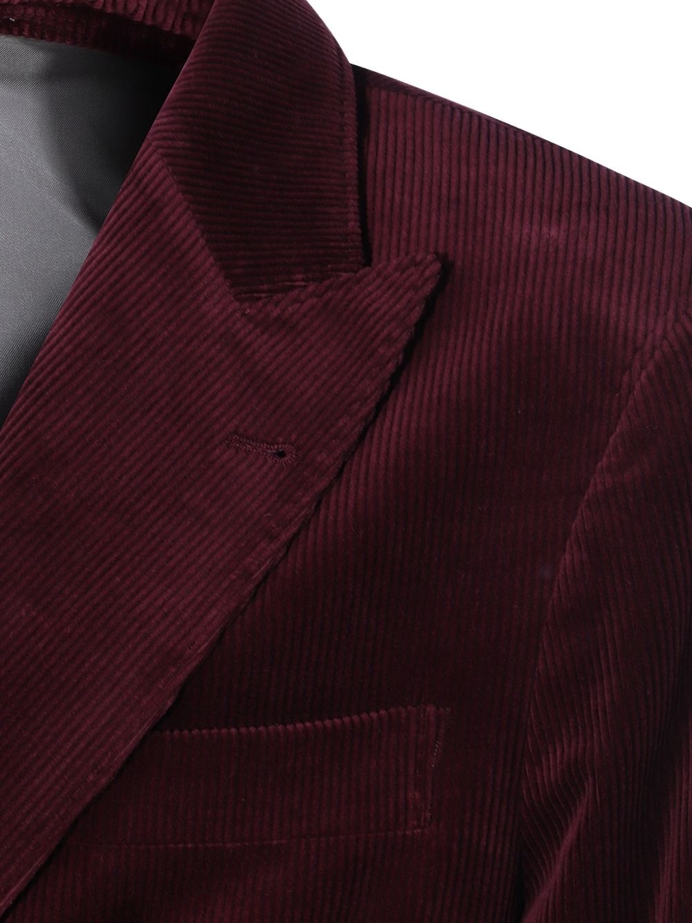 corduroy double-breasted suit - 4
