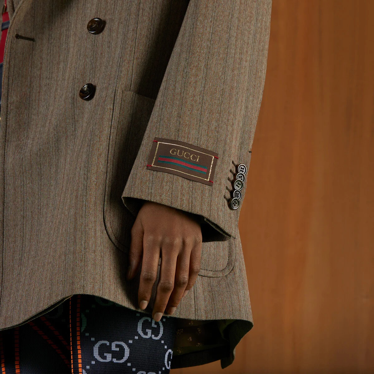 ジャケット GUCCI FW22 HERRINGBONE WOOL JACKET (703283 ZACZE2255) GUCCI Herringbone wool jacket | REVERSIBLE