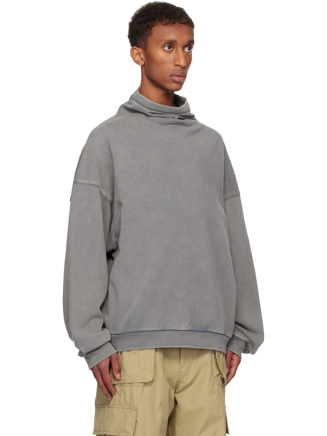 Gray Standard Logo Turtleneck - 2