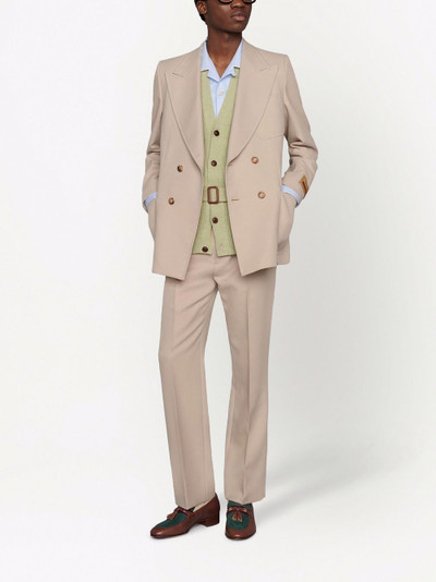 GUCCI peak-lapel double-breasted blazer outlook