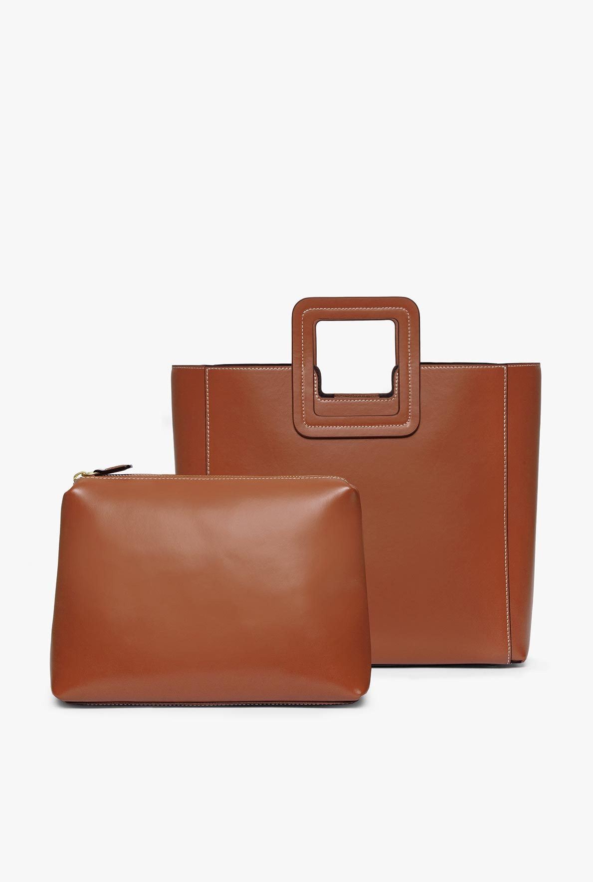 SHIRLEY LEATHER BAG | SADDLE - 3