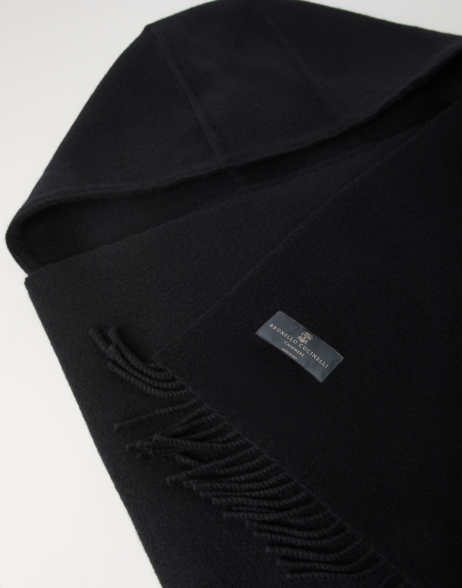 Hooded wool and cashmere knit scarf - 2