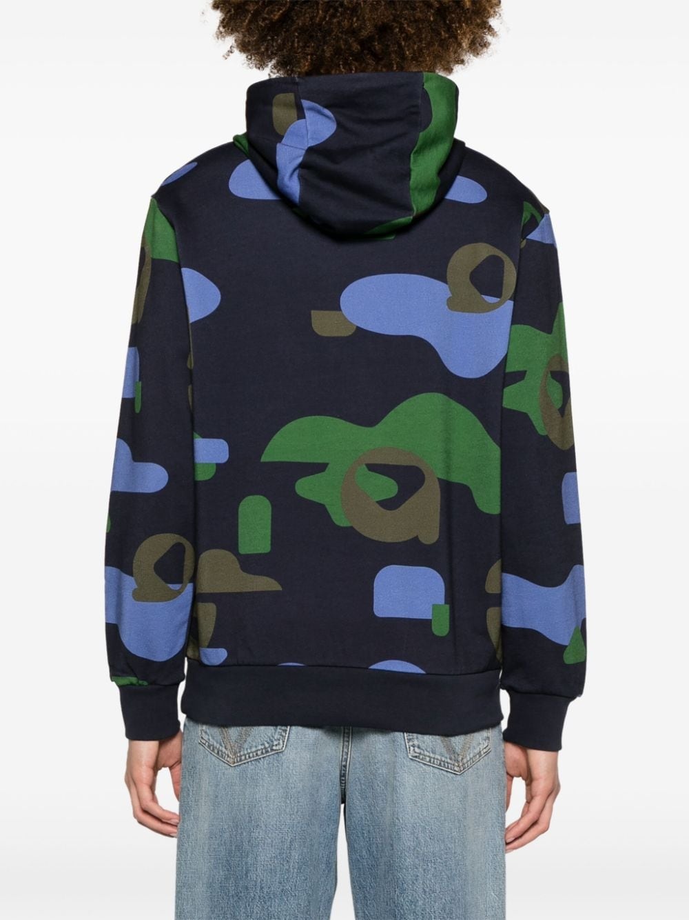 graphic-print cotton hoodie - 4