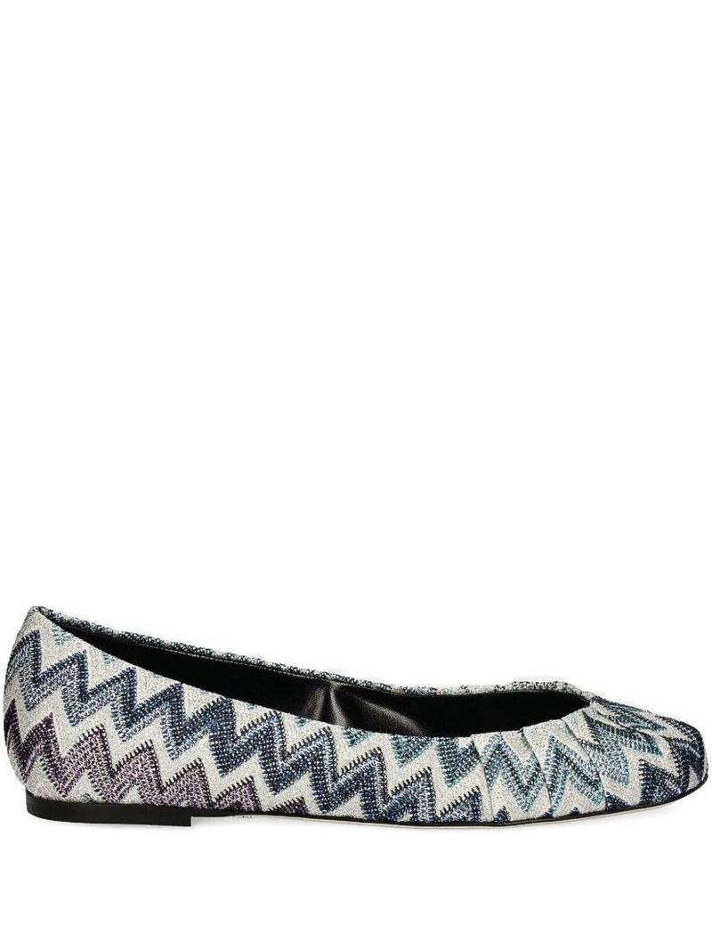 Zigzag-pattern ballet flats 1