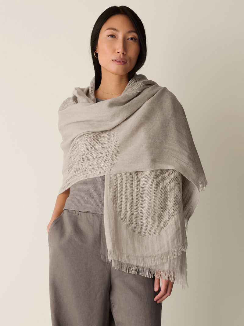 Organic Linen Circles Scarf 3