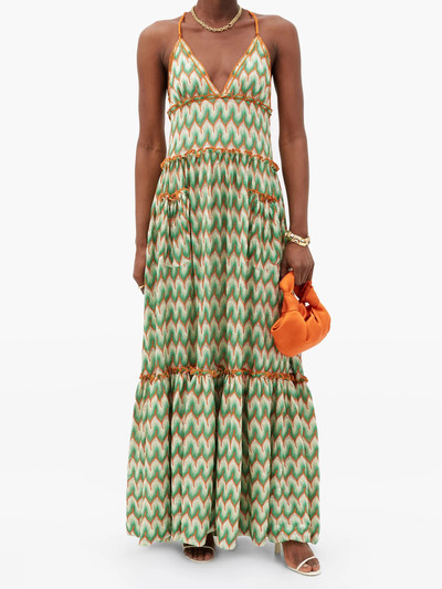 Missoni Chevron-stripe lace-knitted maxi dress outlook