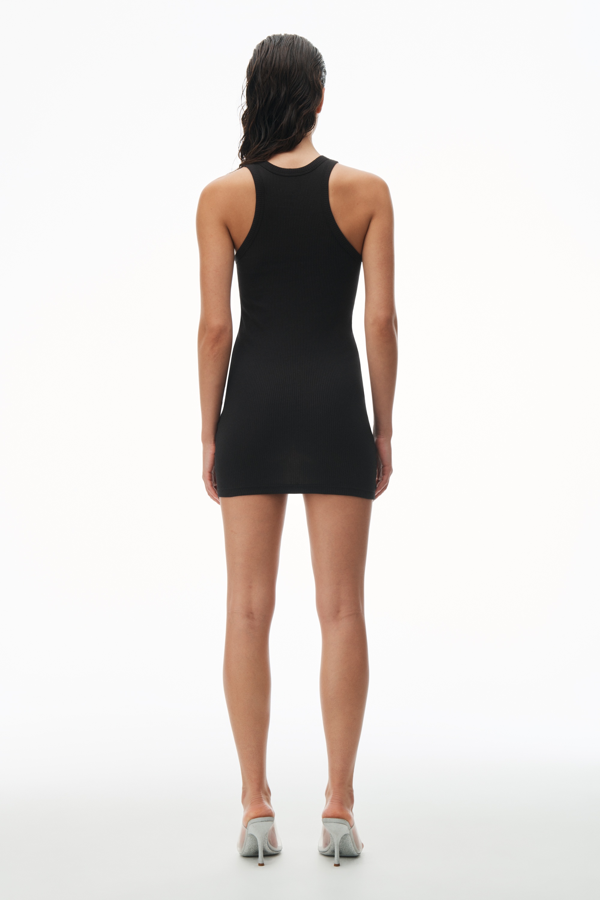 racer tank loungewear dress in ribbed cotton jersey - 4