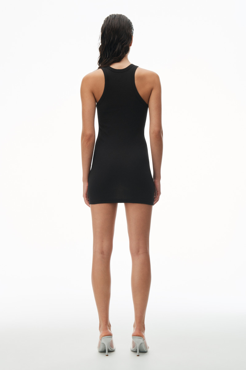 racer tank loungewear dress in ribbed cotton jersey 4