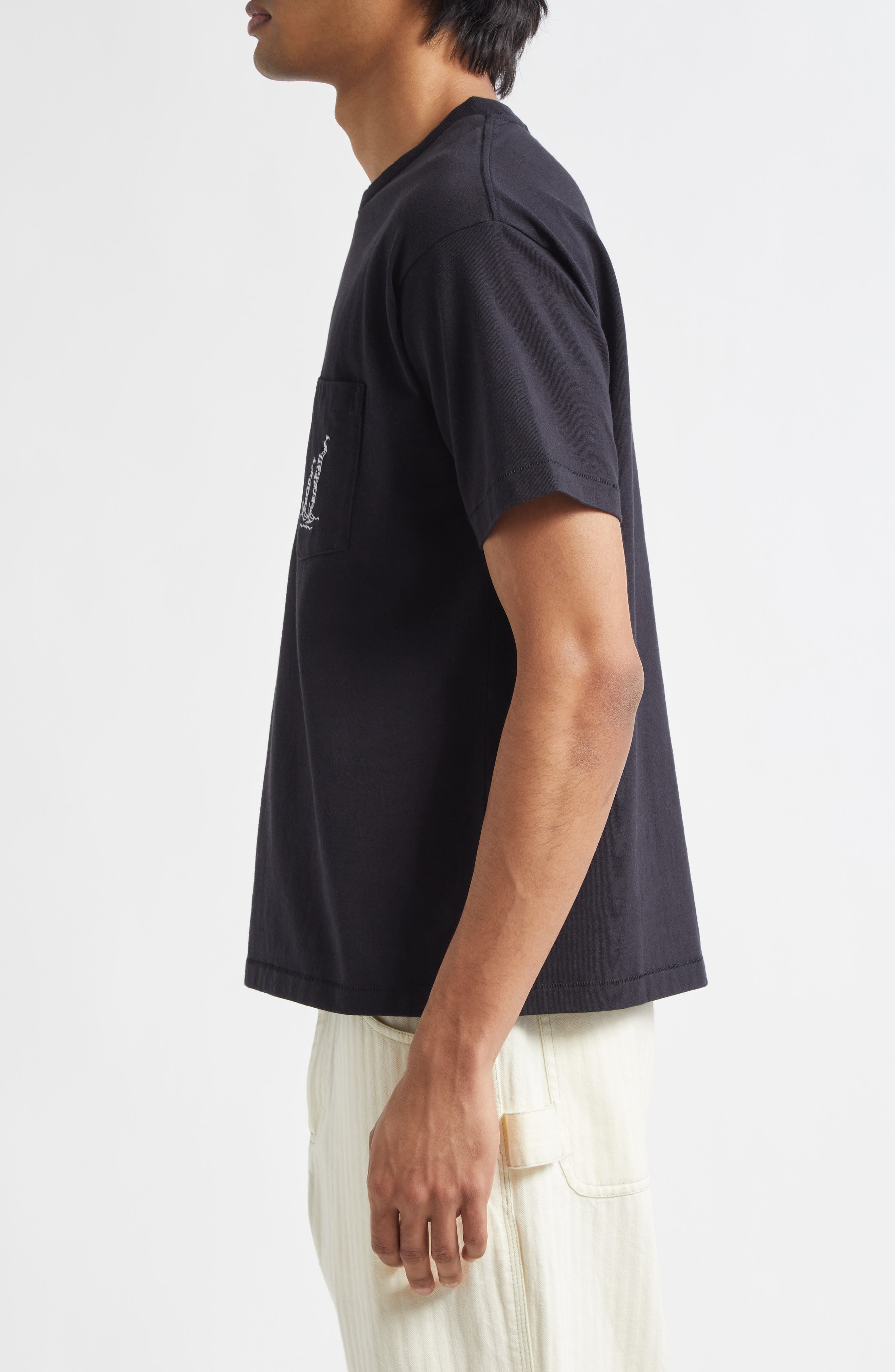 Bode Recreation Sails Pocket T-Shirt in Black at Nordstrom - 3