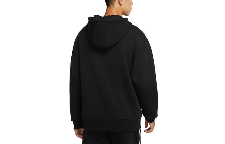 Men's Air Jordan Solid Color Pullover Hooded Long Sleeves Black DJ3929-010 - 2