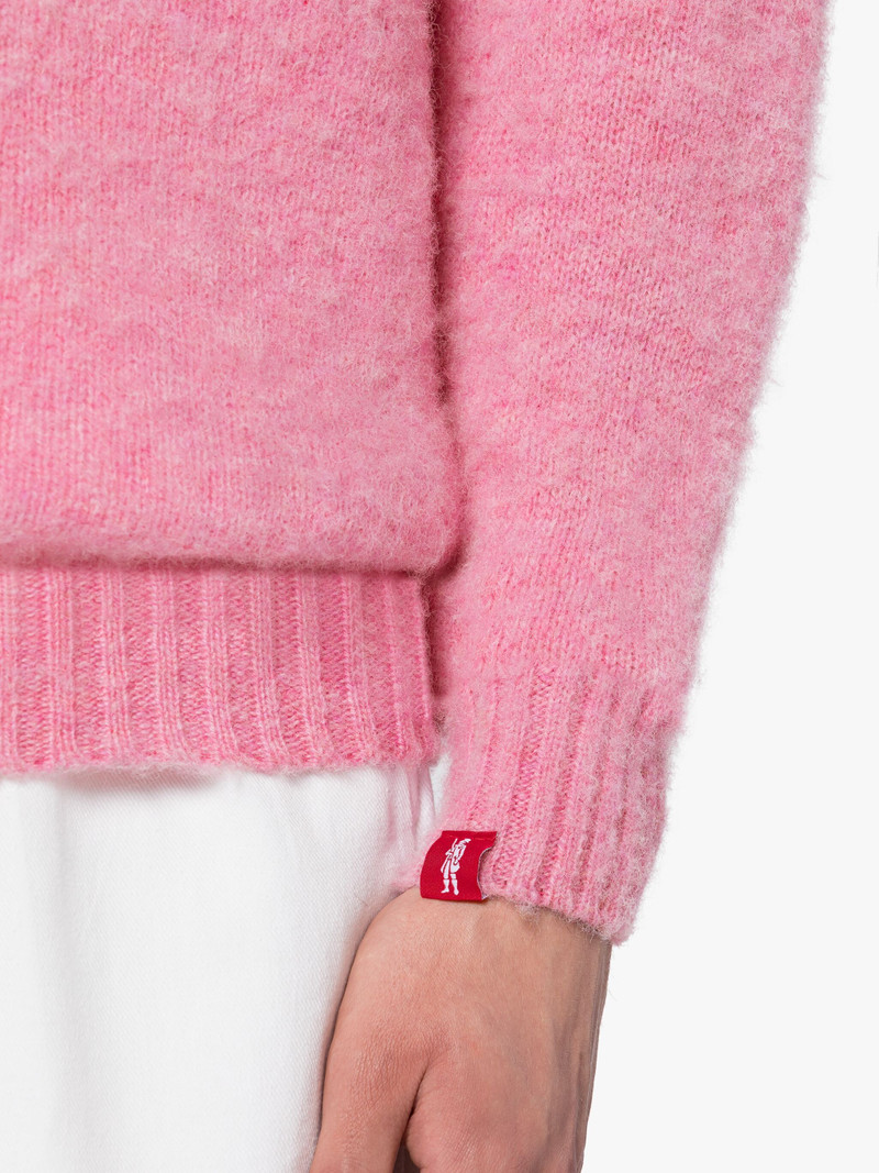 HUTCHINS PINK WOOL CREWNECK SWEATER 6