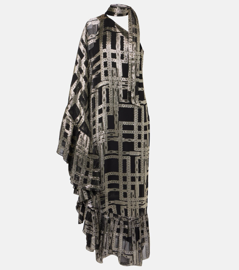 Betsy printed asymmetric silk-blend maxi dress - 1