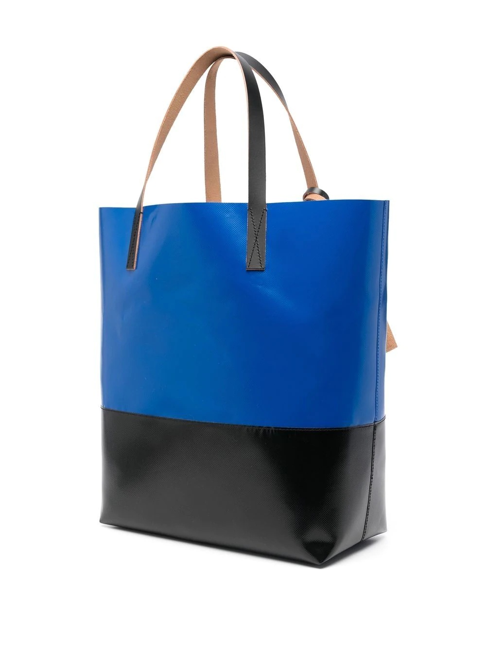 two-tone top-handle tote bag - 3