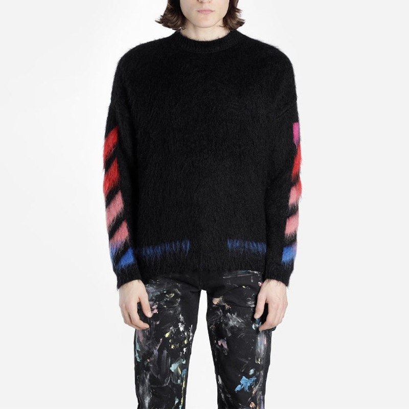 Men's Off-White Back Arrow Loose Fit Black OMHA036E19B020241088 - 1