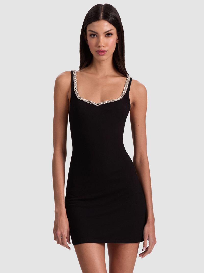 EVE EMBELLISHED TRIM MINI DRESS 6