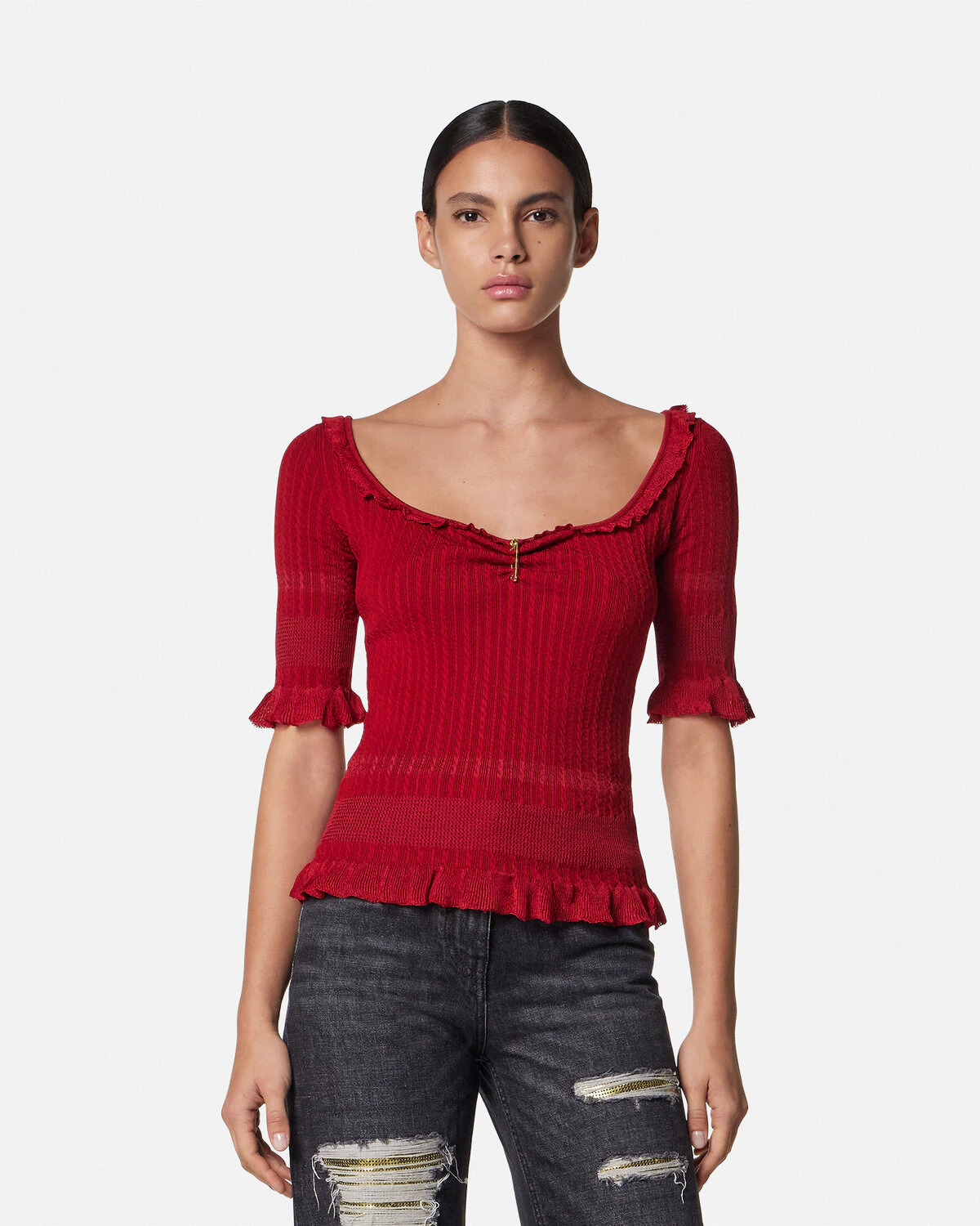 Safety Pin Knit Top - 4