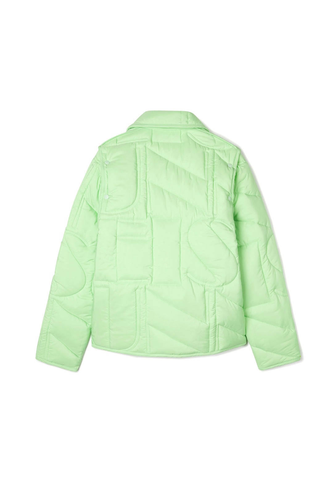 PADDED JACKET / mint / embroidered allover logo - 2