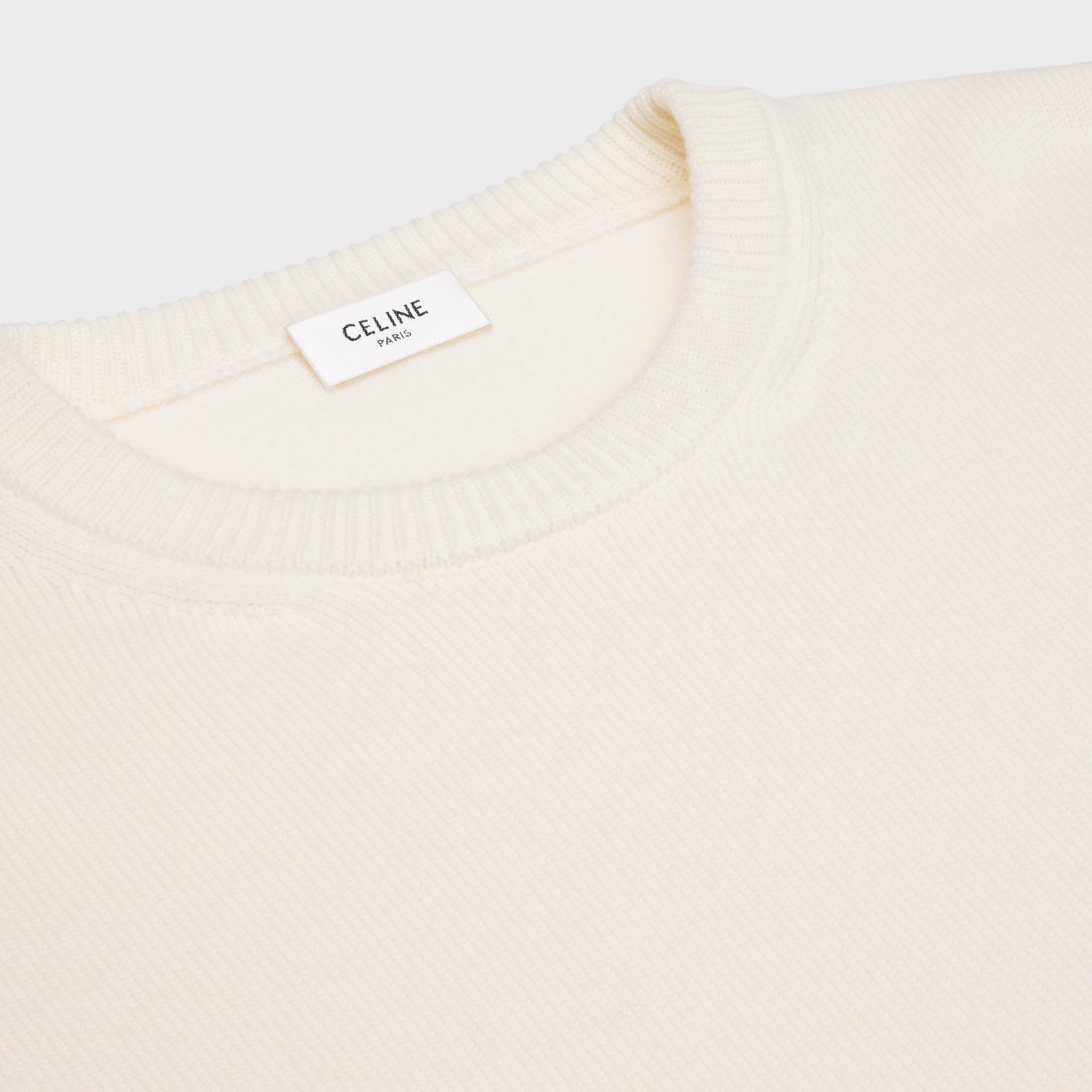 Triomphe cropped sweater in heritage cashmere - 4