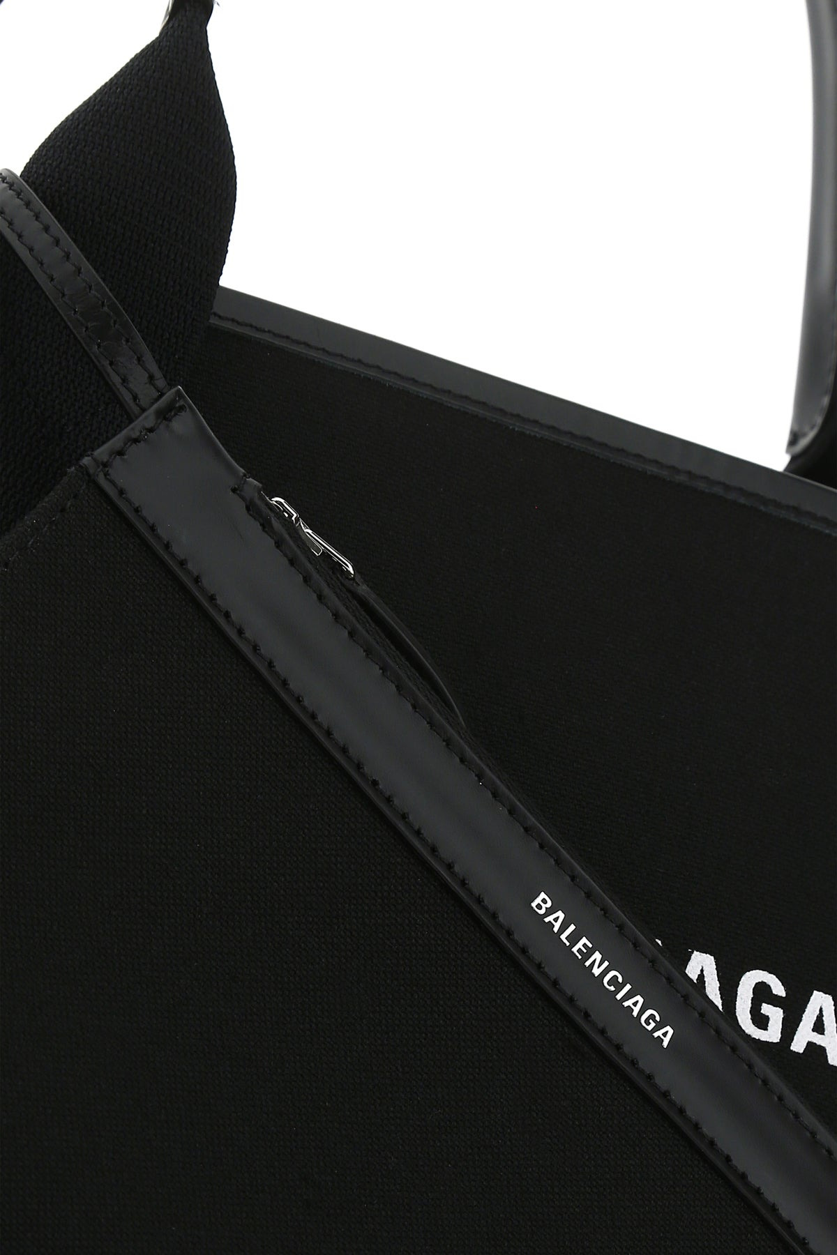 Black canvas small Cabas Navy handbag - 4