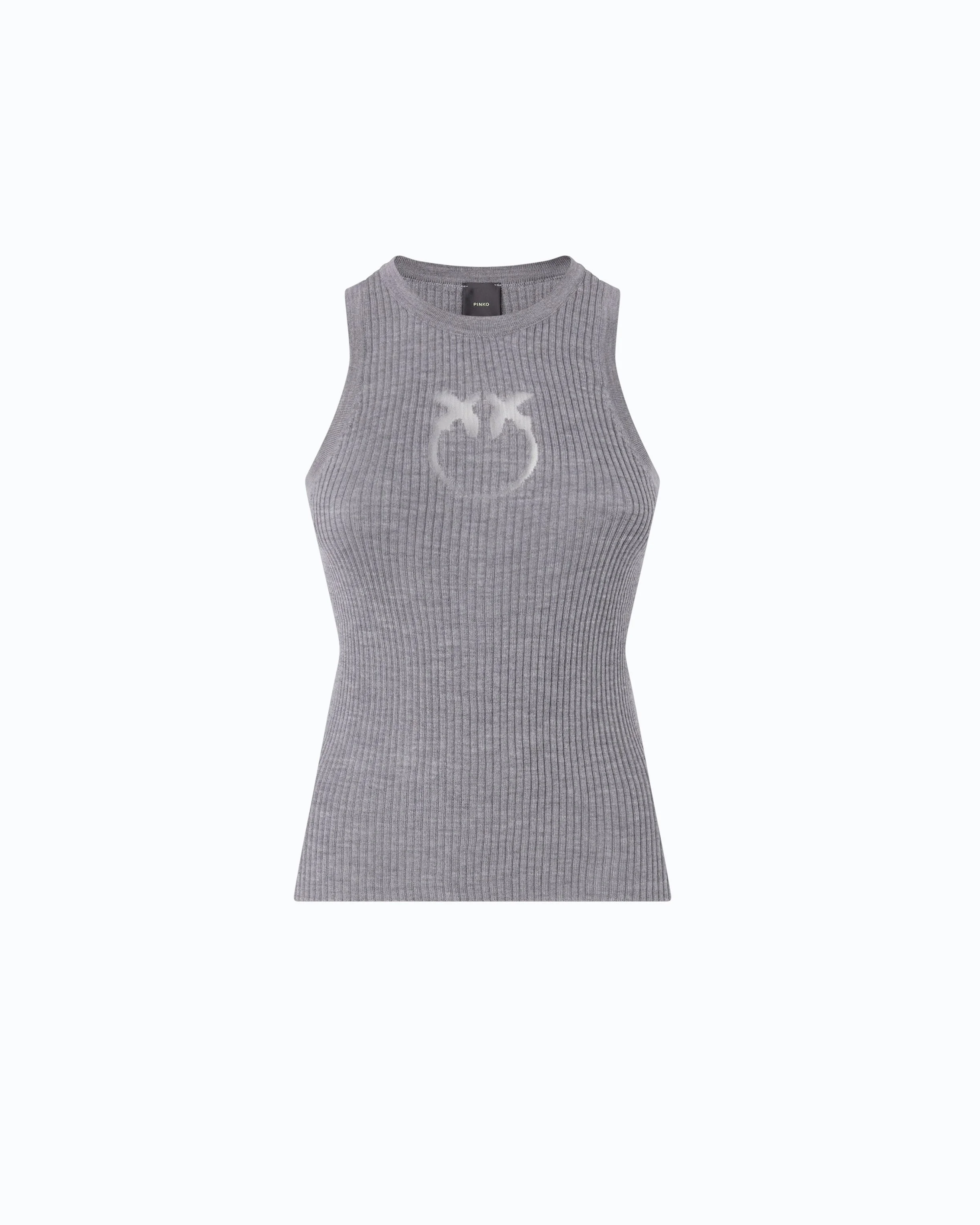 RIBBED TOP WITH SHEER LOVE BIRDS LOGO - 1