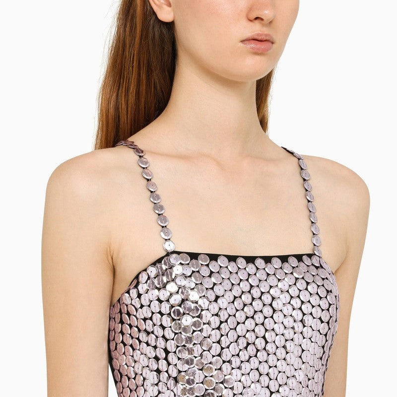 The Attico Lavender Asymmetric Dress With Rhinestones Women - 3