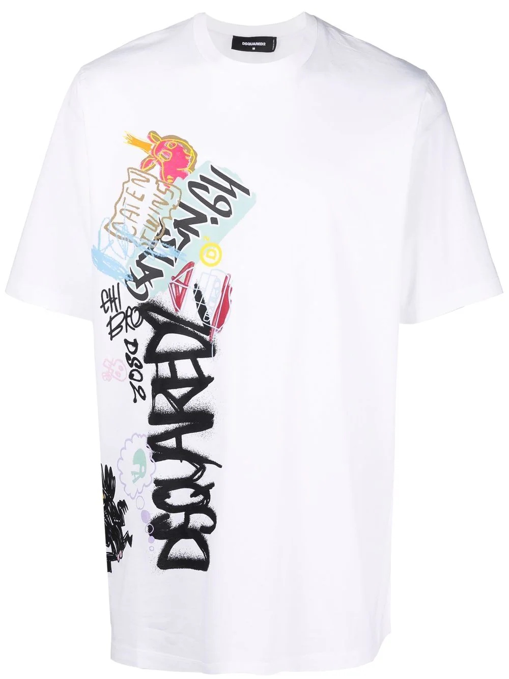 graffiti logo-print cotton T-shirt - 1