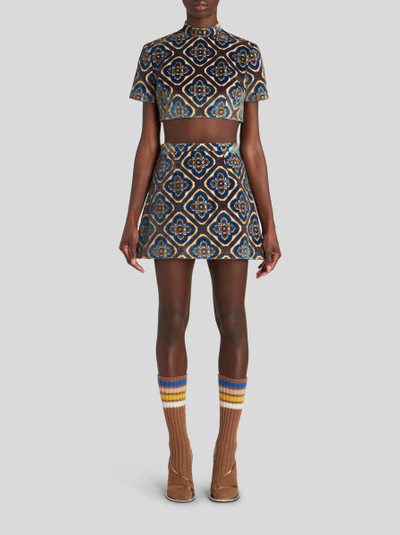 Etro JACQUARD VELVET MINI SKIRT outlook