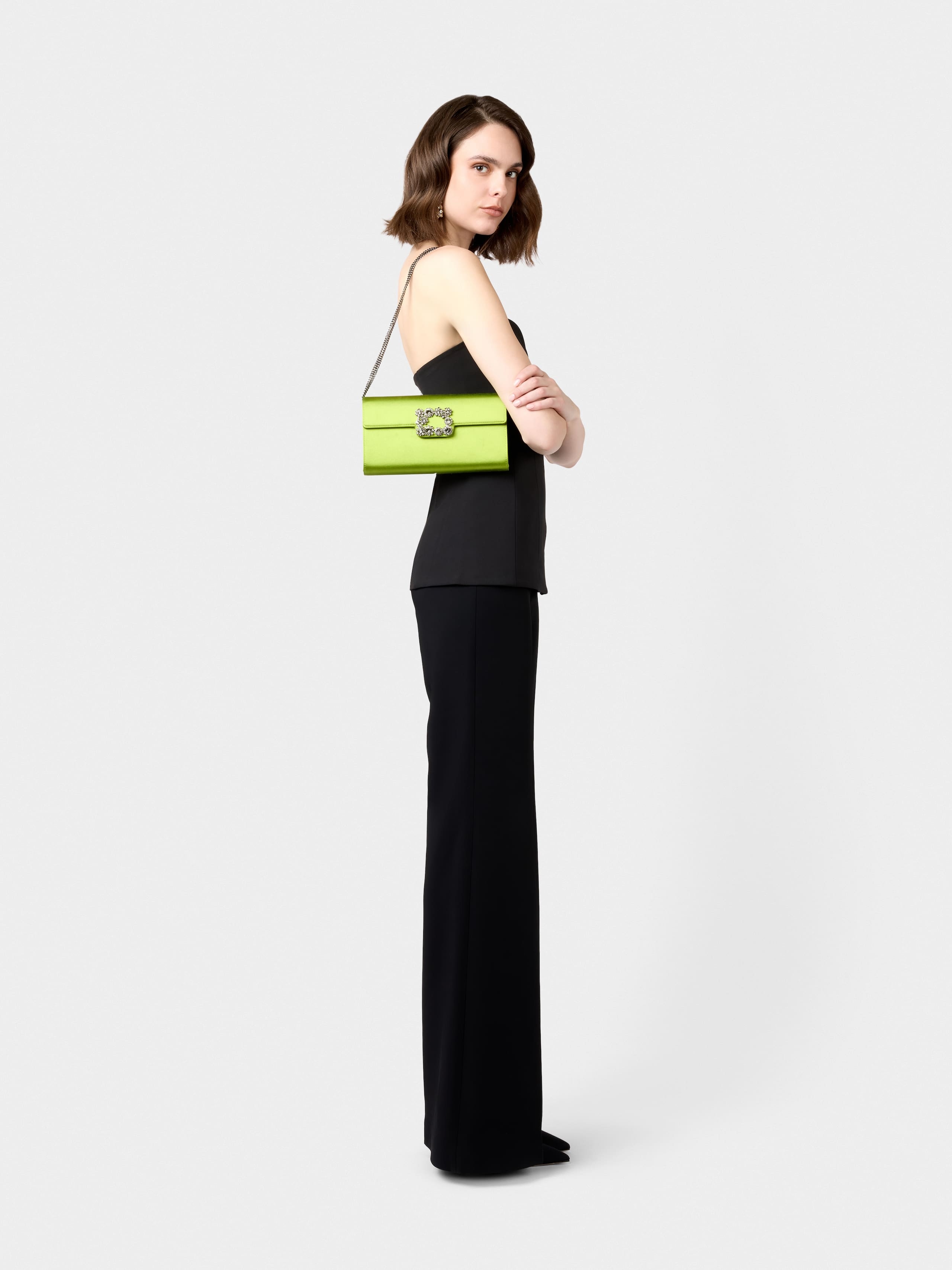 Efflorescence Clutch in satin - 8