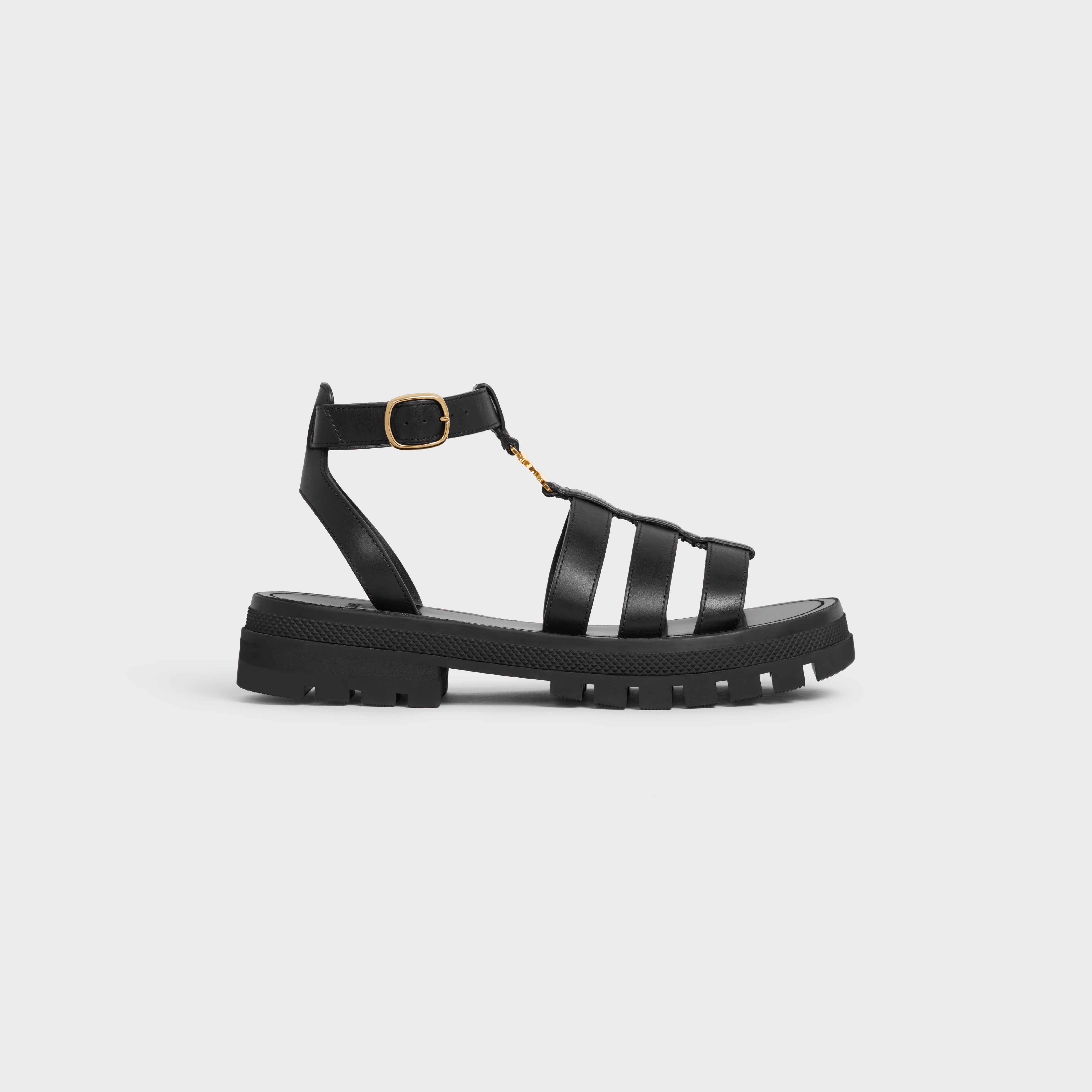 サンダル・ミュール CELINE | TRIOMPHE GLADIATOR SANDAL IN CALFSKIN CELINE CLEA TRIOMPHE GLADIATOR SANDAL IN CALFSKIN - VEGETAL