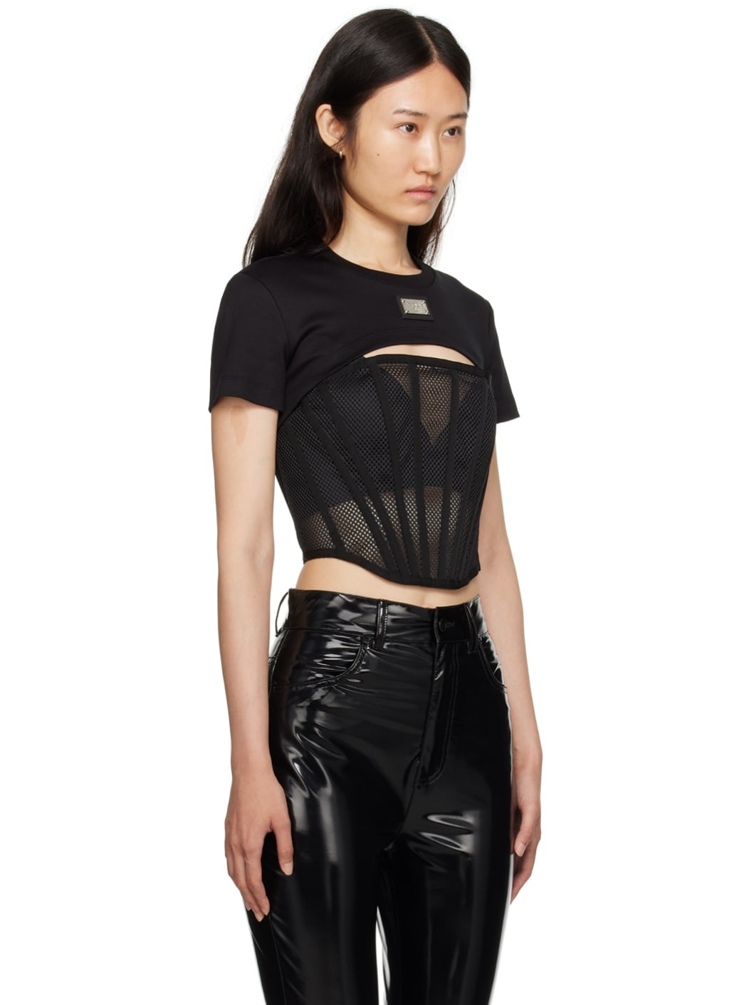 Black Cutout T-Shirt - 2