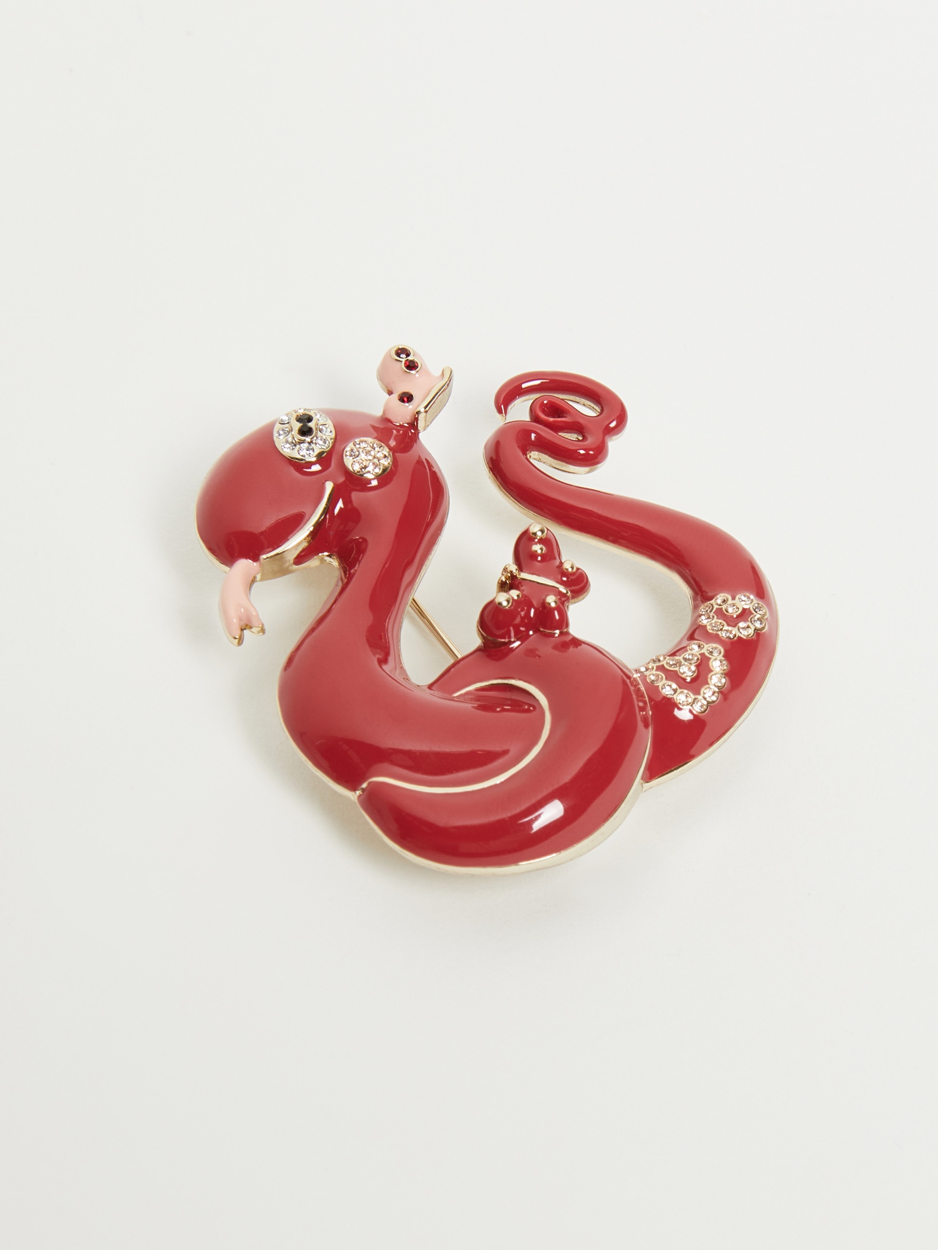 CARELLA Metal brooch with rhinestones - 2