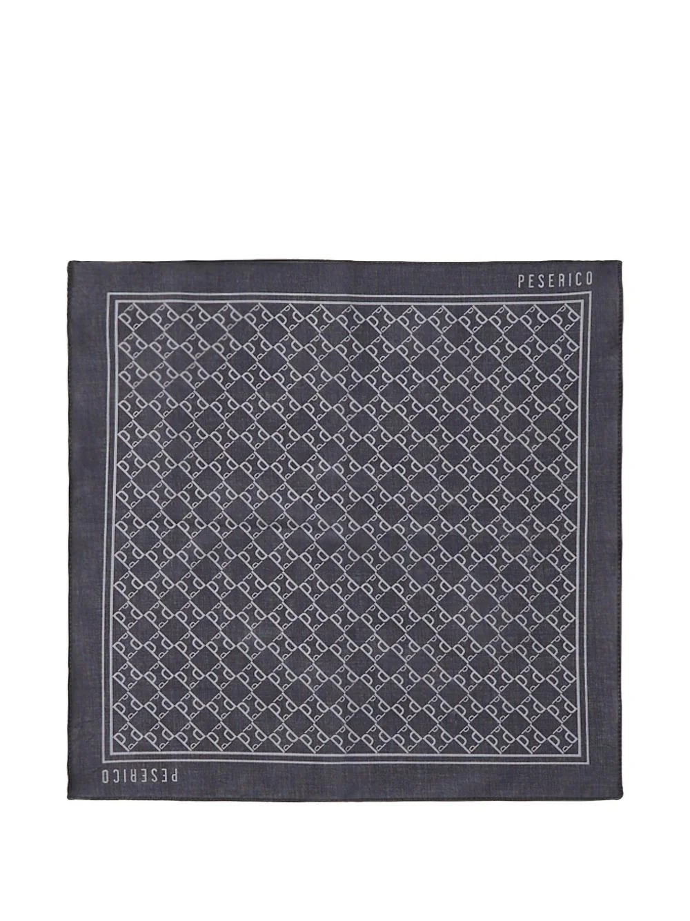monogram-print pocket square - 1