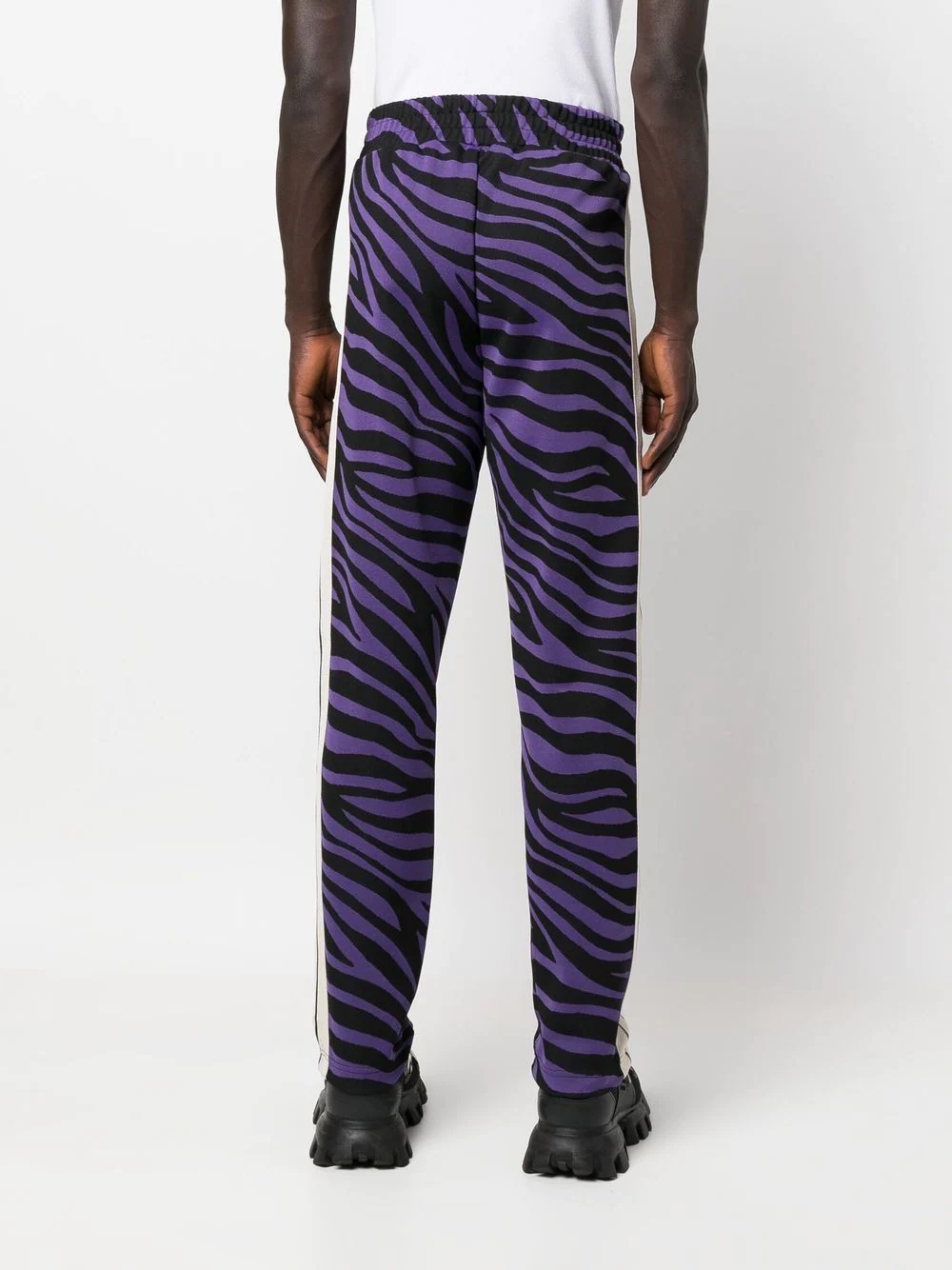 zebra-print track pants - 4