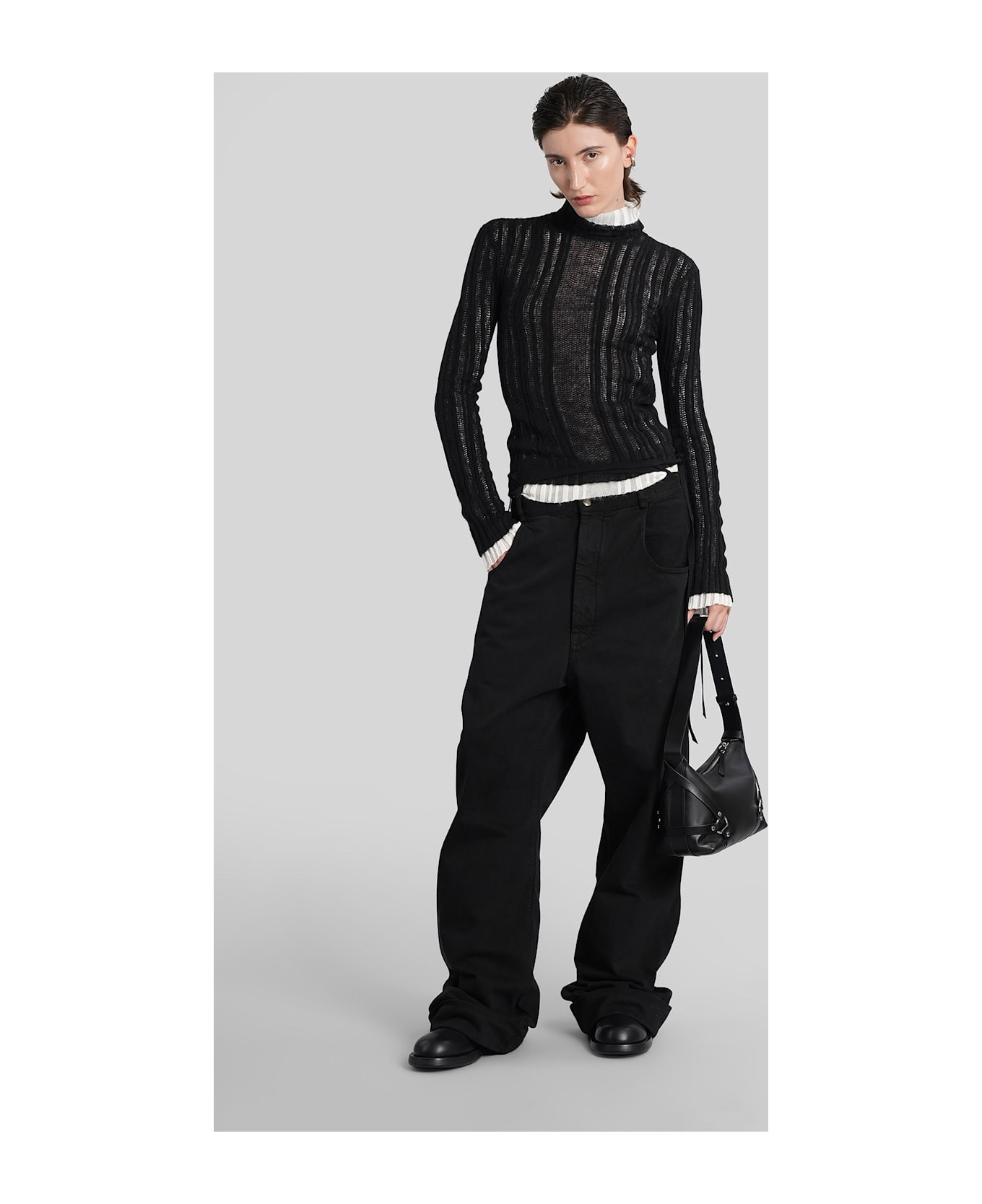 Kristel Jeans In Black Cotton - 2