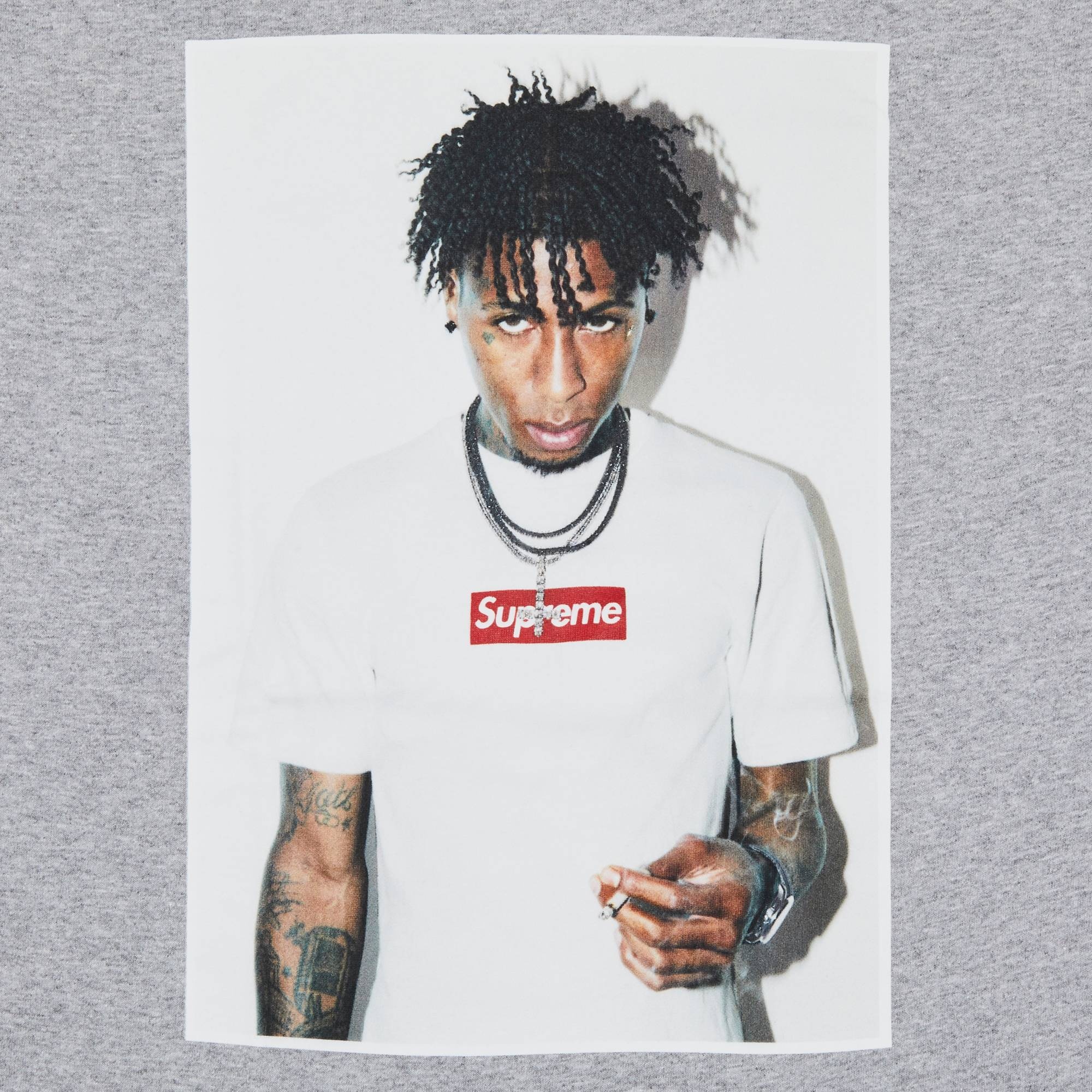 Supreme NBA Youngboy Tee 'Heather Grey' - 2